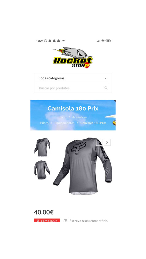 Product Blusa FOX para Motocross