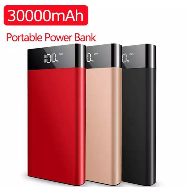 Fashion Power bank 30000 mah ultrafinos carga rápida