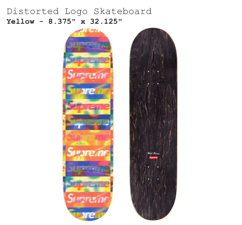 Social Supreme Distorted Logo Deck (yellow)