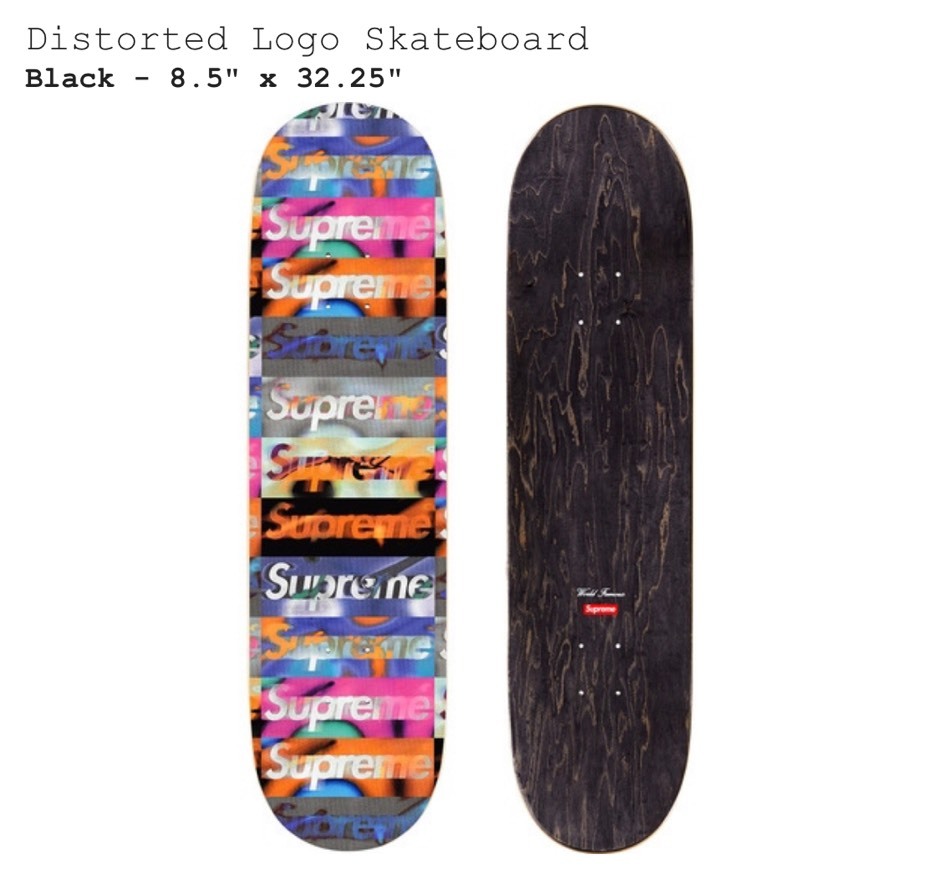 Social Supreme Distorted Logo Deck (black)