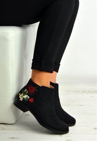 Moda Botas com estampa de flores