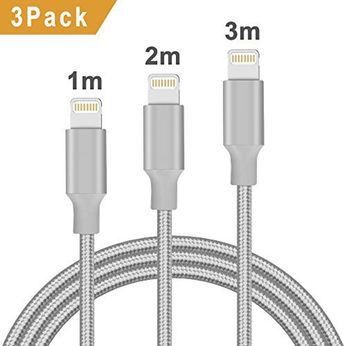 Electronic Quntis iPhone Cable Cargador iPhone Cable Metal Nylon Tejido Ultra Durable USB