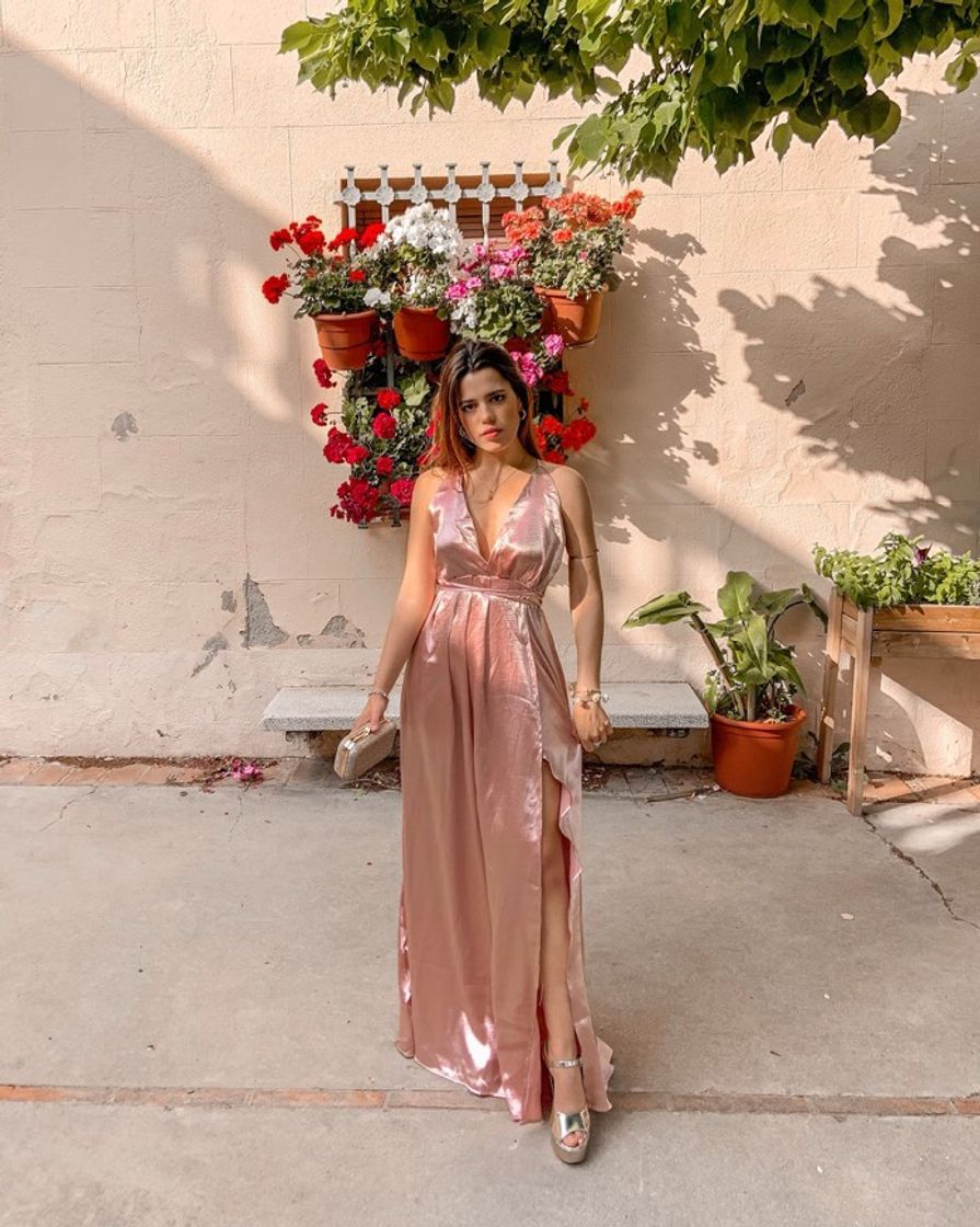 Social Vestido satén fiesta 🤍