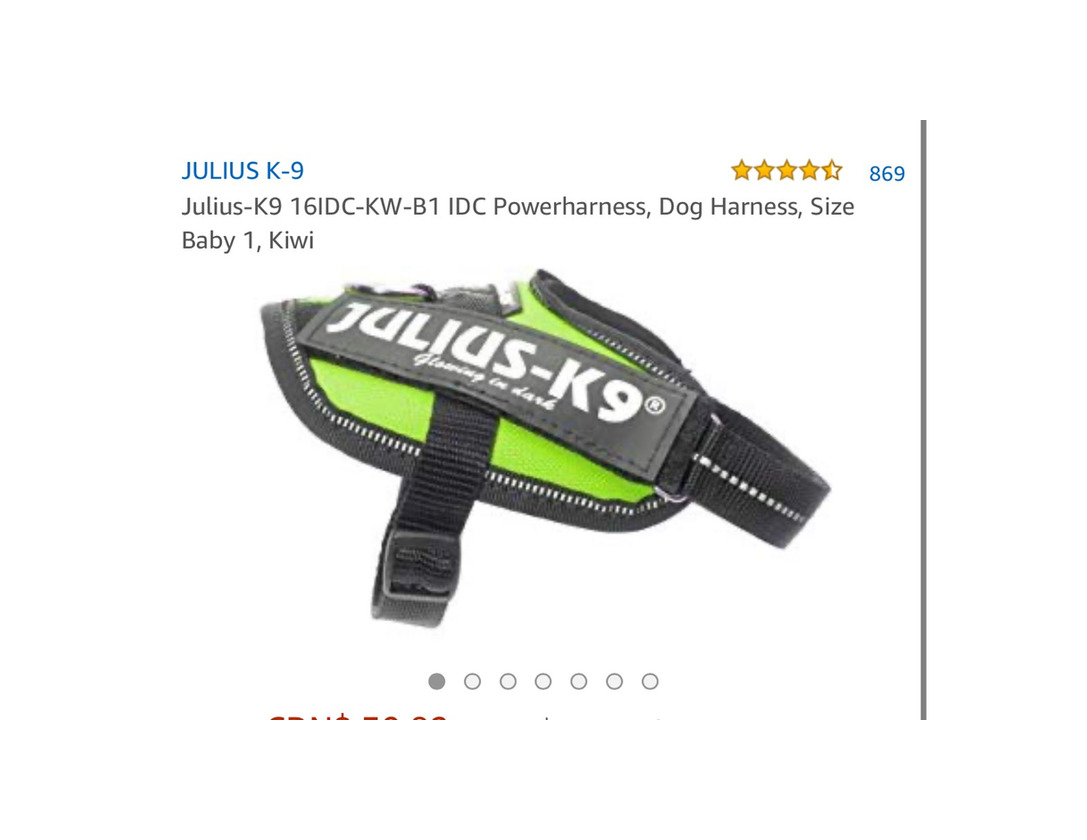 Producto Julius K9 harness/ peitoral