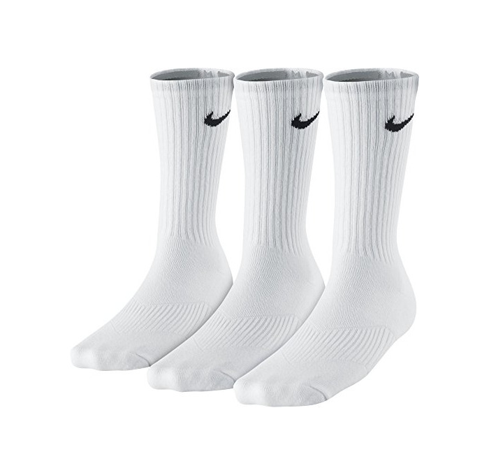 Fitness Nike 3P YTH CTN Cush Crew W/Moist, Calcetines unisex niños, pack de