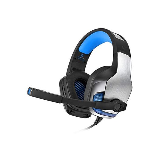 NOCTIC Stereo Gaming Headset Auriculares PS4 con luz LED de colores respirables