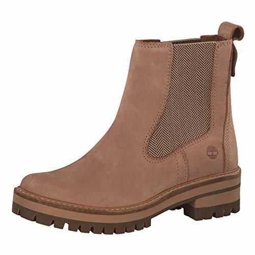 Timberland Women's Courmayeur Valley A1S9Z Chelsea Boot Tawny Brown Nubuck-Tawny-8 Size 8