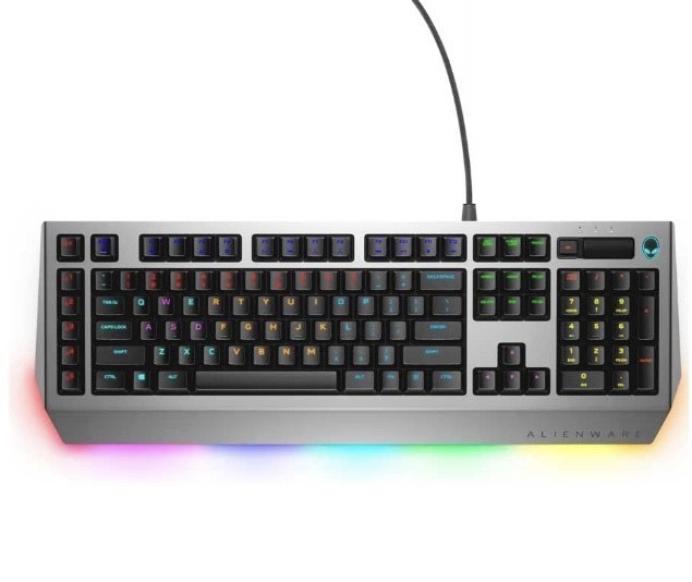 Moda Teclado Alienware Pro Gaming, Dell, AW768, Teclados, Prata