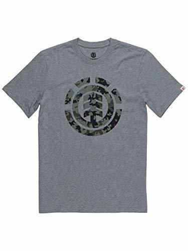 Element Bark Logo Hombre Camiseta T-Shirt Grey Heather XL
