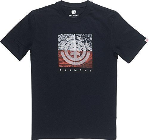 Element REROUTE Hombre Camiseta T-Shirt Flint Black L