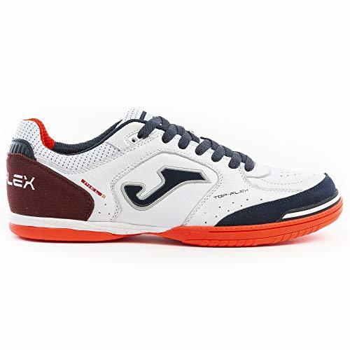 Moda Joma Top Flex, Zapatilla de fútbol Sala, White-Navy, Talla 8.5 US