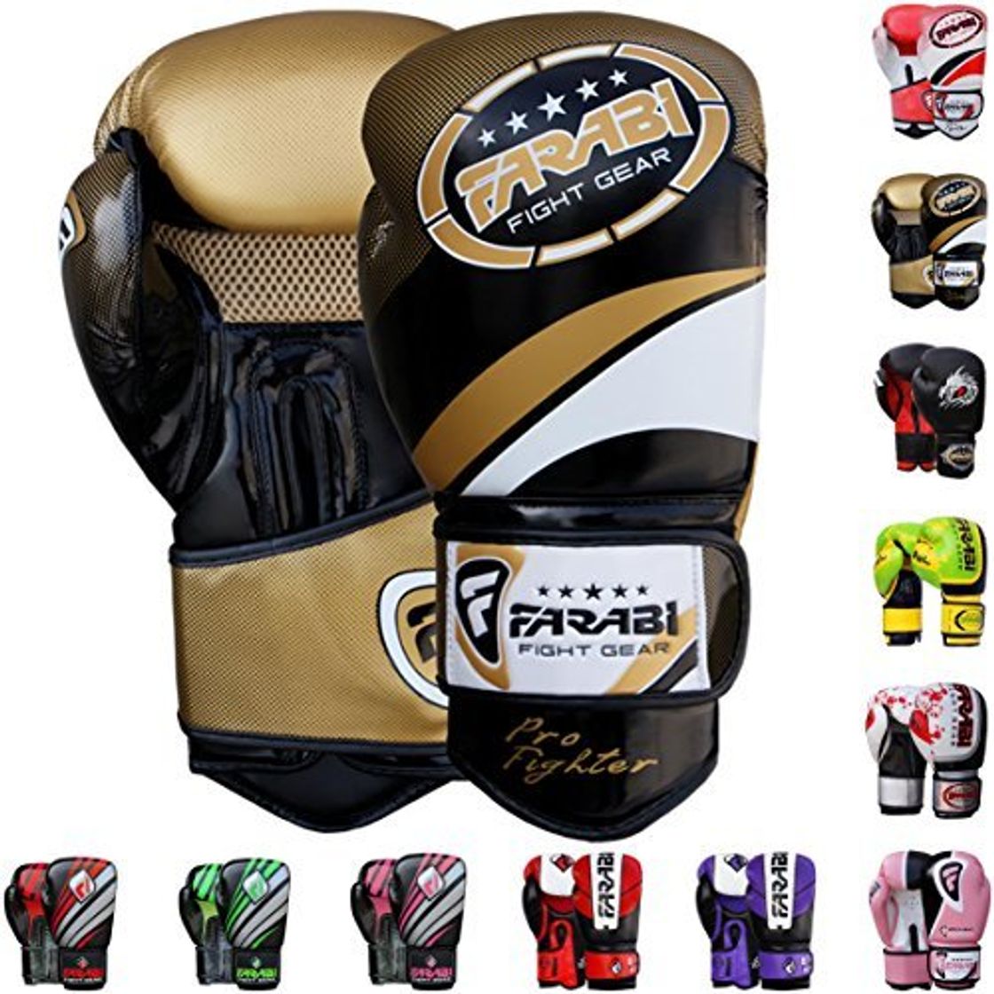 Product Farabi Vento Boxing Gloves-Golden