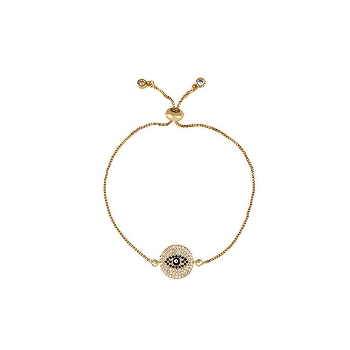 Producto Nobrand Rainbow Evil Eye Bracelet Woman Zirconia Blue Eye Bracelet 24K Gold Turkish Eye Jewelry Tennis Pulseira Olho Grego