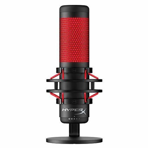HyperX QuadCast Table Microphone Negro, Rojo - Micrófono