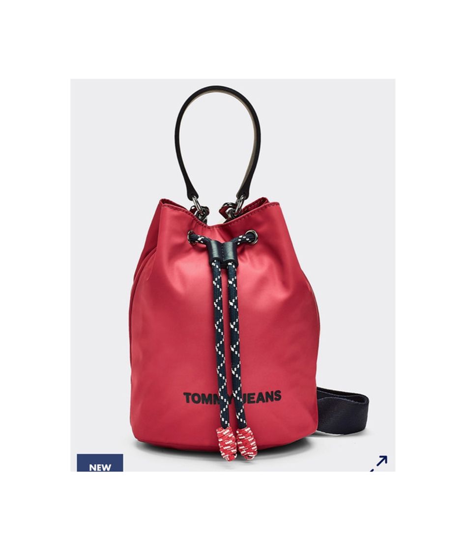 Products COLOUR-BLOCKED NAUTICAL DRAWSTRING BUCKET BAG RED