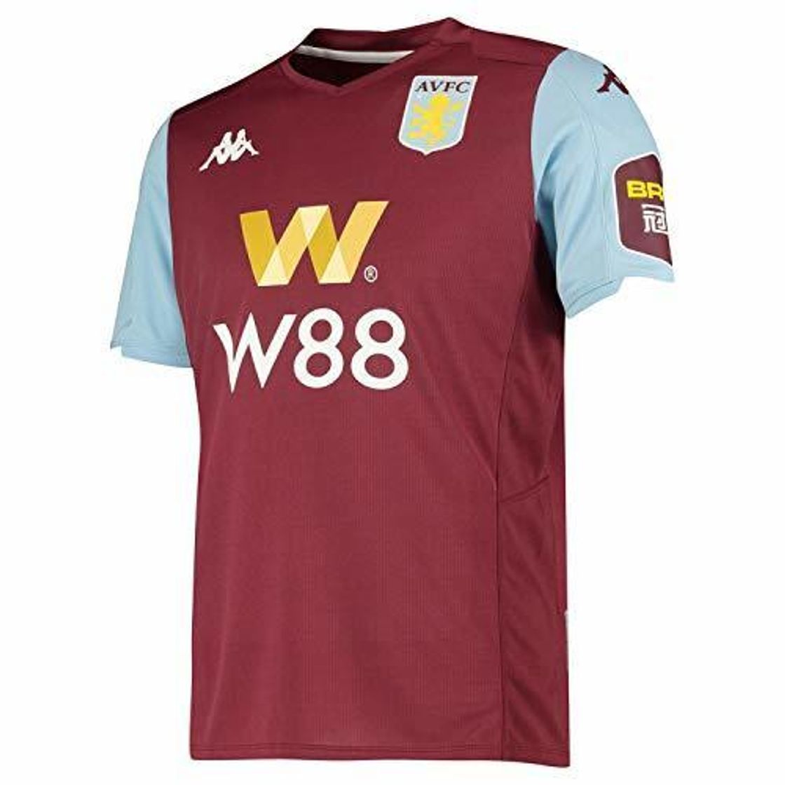 Social Kappa 2019-2020 Aston Villa Home Football Soccer T-Shirt Camiseta