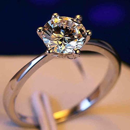 Social MinegRong Anel de Pedra de zircão de Cristal Feminino de luxo 925