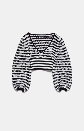 Sweater malha cropped 