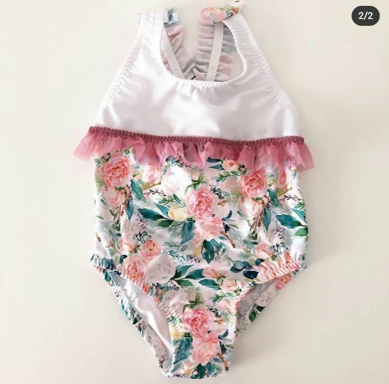 Moda Fato-de-banho menina floral