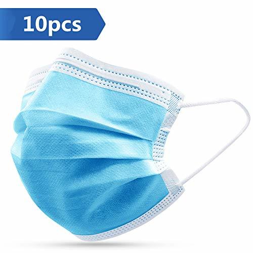 Producto 10pcs Mascarillas Médicas Desechables 3 Capas con Clip de Nariz Ajustable