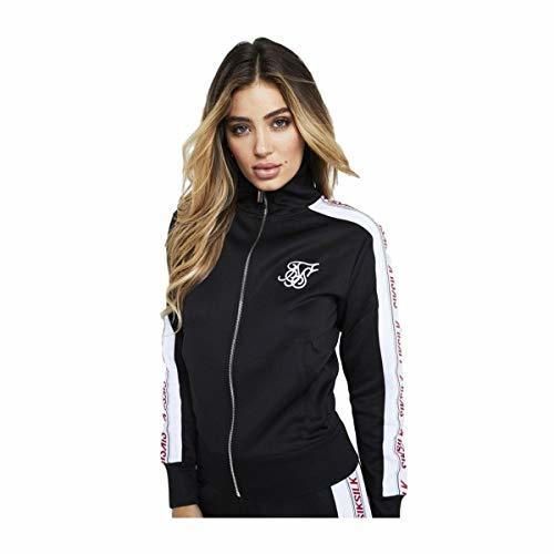 Product Track Top Siksilk 90´s Panel Poly Zip Negro 10 S