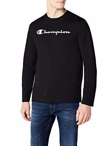 Champion Classic Logo para Hombre Camiseta, Negro