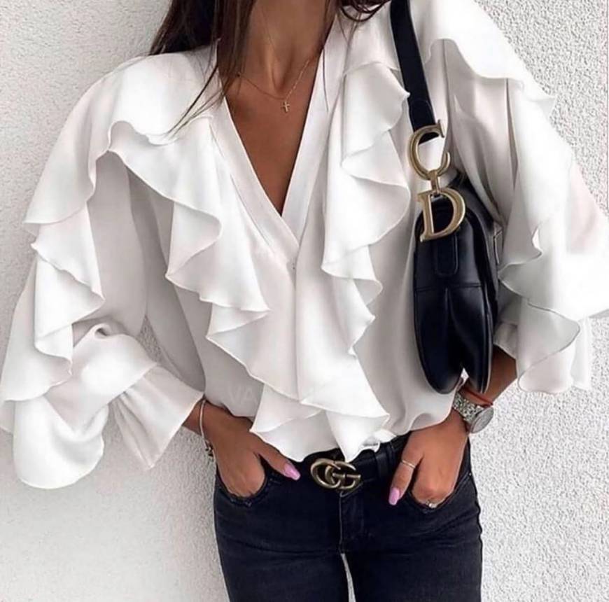 Social Camisa folhos