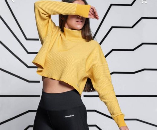 X-Skin Star Crop Sweat - Misted Yellow

