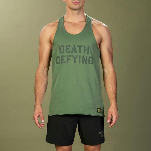 T-shirt Sem Mangas Army - Death Defying Green

