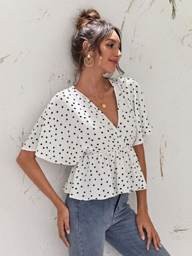 Ruffle polka dot