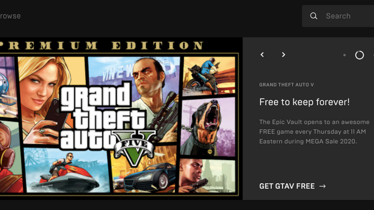 Moda Epic Games Store| GTA V free