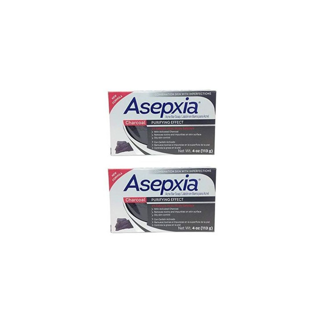 Product Jabón Para el Acné Asepxia con Carbón Activado y Ácido Salicílico – Pack de 2 x 113g