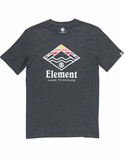 Element Layer Hombre Camiseta T-Shirt Charcoal Heathe L