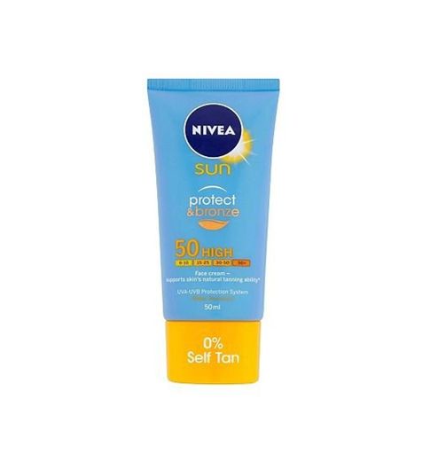 Nivea sun protect & Bronze crema para la cara 50 alta 50 ml
