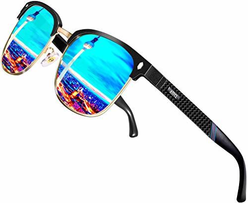 Place ATTCL Hombre Gafas De Sol Polarizadas Estructura De metal Al-Mg 8-188 Blue