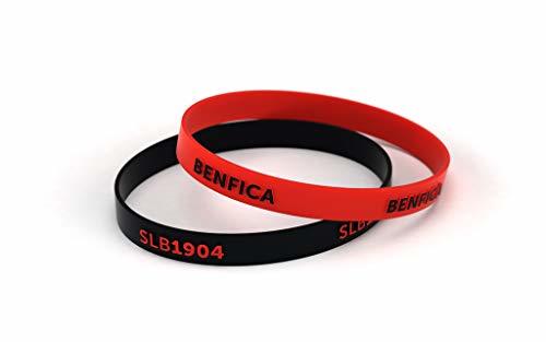 Social Sport Lisboa e Benfica Pulseira Relevo Vermelha e Preta Standard para Homem