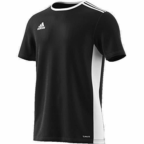 Fitness adidas Entrada 18 JSY Jersey de Fútbol de Manga Corta, Hombre, Negro