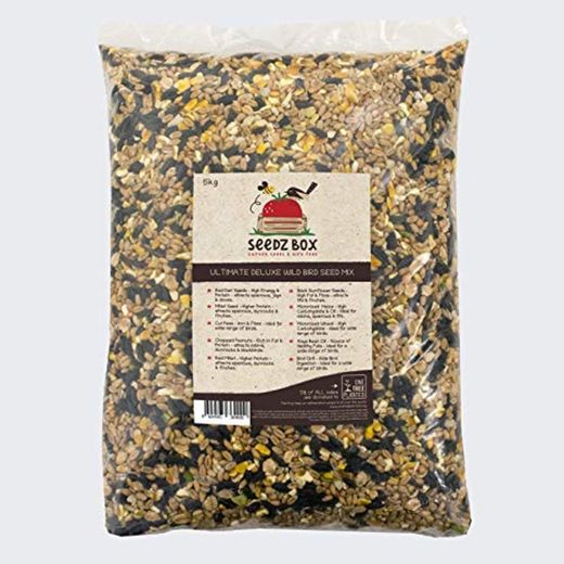 SeedzBox mezcla premium de semillas para aves silvestres.Comida para pájaros salvajes todo