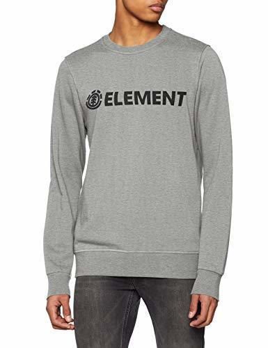 Element Blazin Crew Sudadera, Hombre, Gris