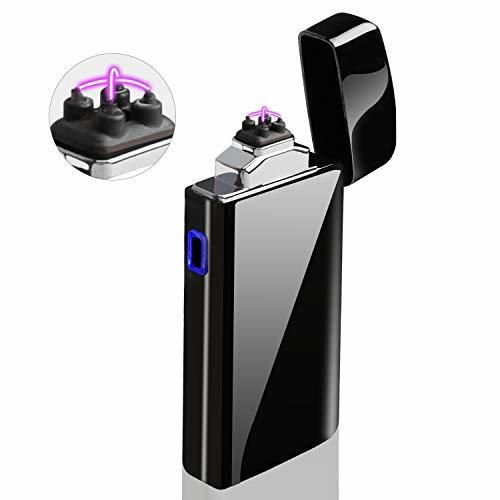 AngLink Mechero Eléctrico, Encendedor Electrico Doble Arco, USB Recargable sin Llama Resistente