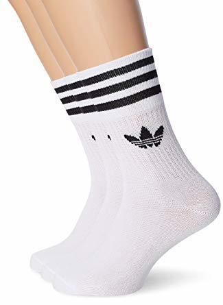 Fitness Adidas Solid Crew, Calcetines Unisex Adulto, blanco