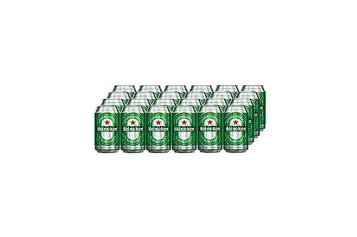 Heineken Cerveza - Caja de 24 Latas x 330 ml - Total