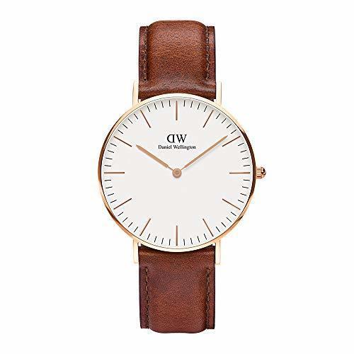 Social Daniel Wellington - Reloj analógico para mujer de cuero