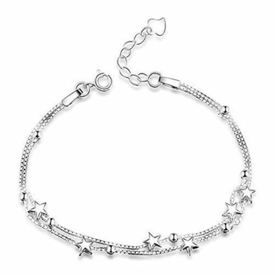 Moda Elegante Pulsera con Pequeñas Estrellas y Perlas