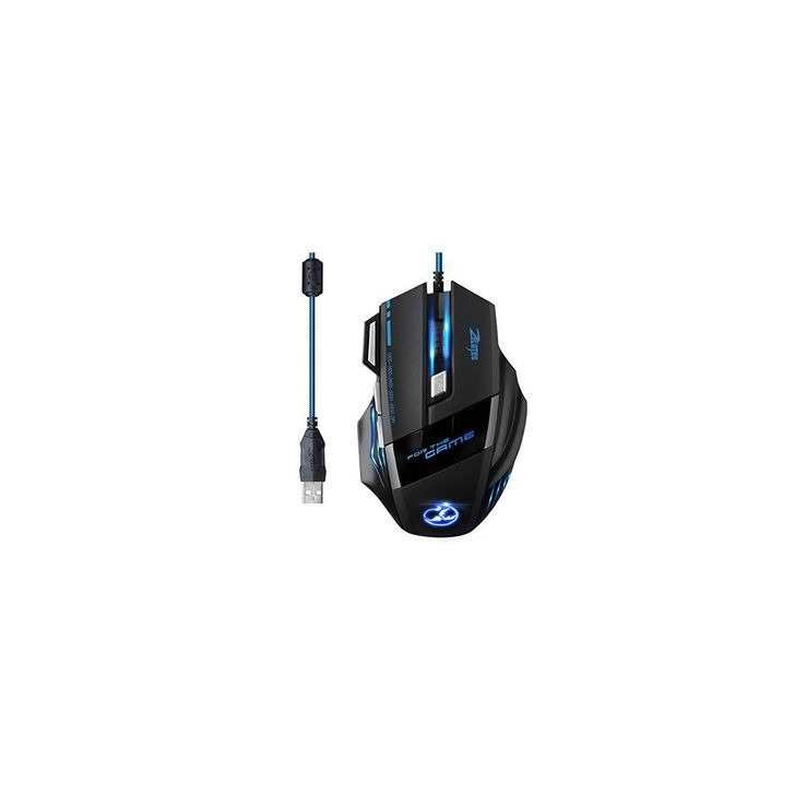 Social [Versión Actualizada] TOPELEK Ratón Gaming con Cable Profesional USB 5500 DPI con