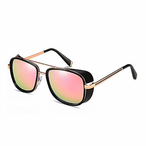 Social AAMOUSE Gafas de Sol para Hombres Revestimiento Retro Vintage Diseñador Gafas de