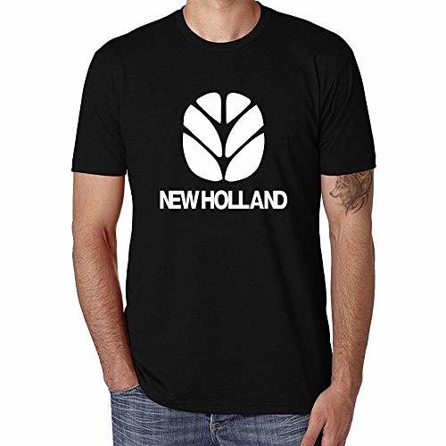 Moda Casual Newest Short Sleeved Fashion Cotton New Holland Tractors Farm Funny Men