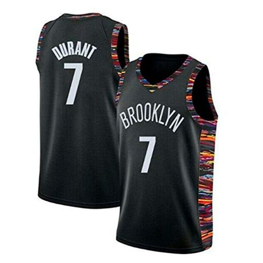 A-lee Camiseta de Baloncesto para Hombre,Brooklyn Nets #7 Kevin Durant. Bordado Swingman