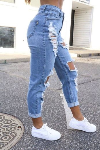 Calça jeans feminina rasgada 🌹