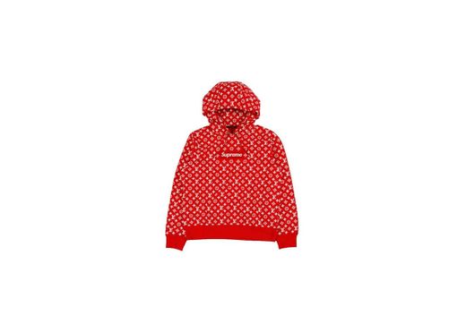 Supreme x Louis Vuitton Box Logo Hooded Sweatshirt Red